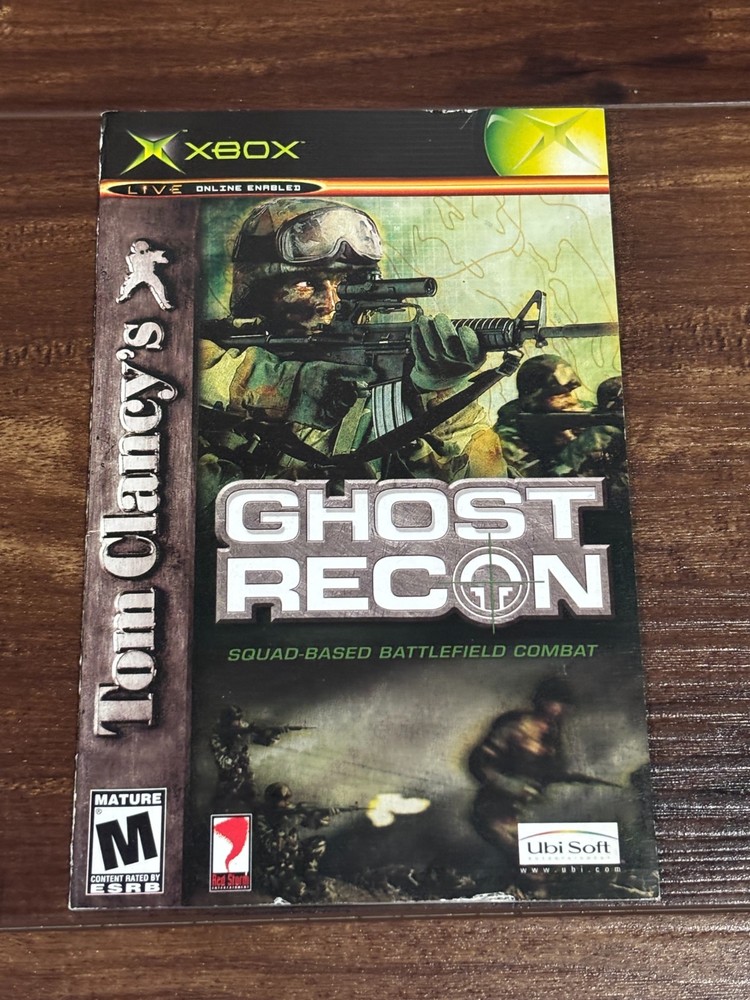 Tom Clancy's Ghost Recon XBOX Instruction Manual Only