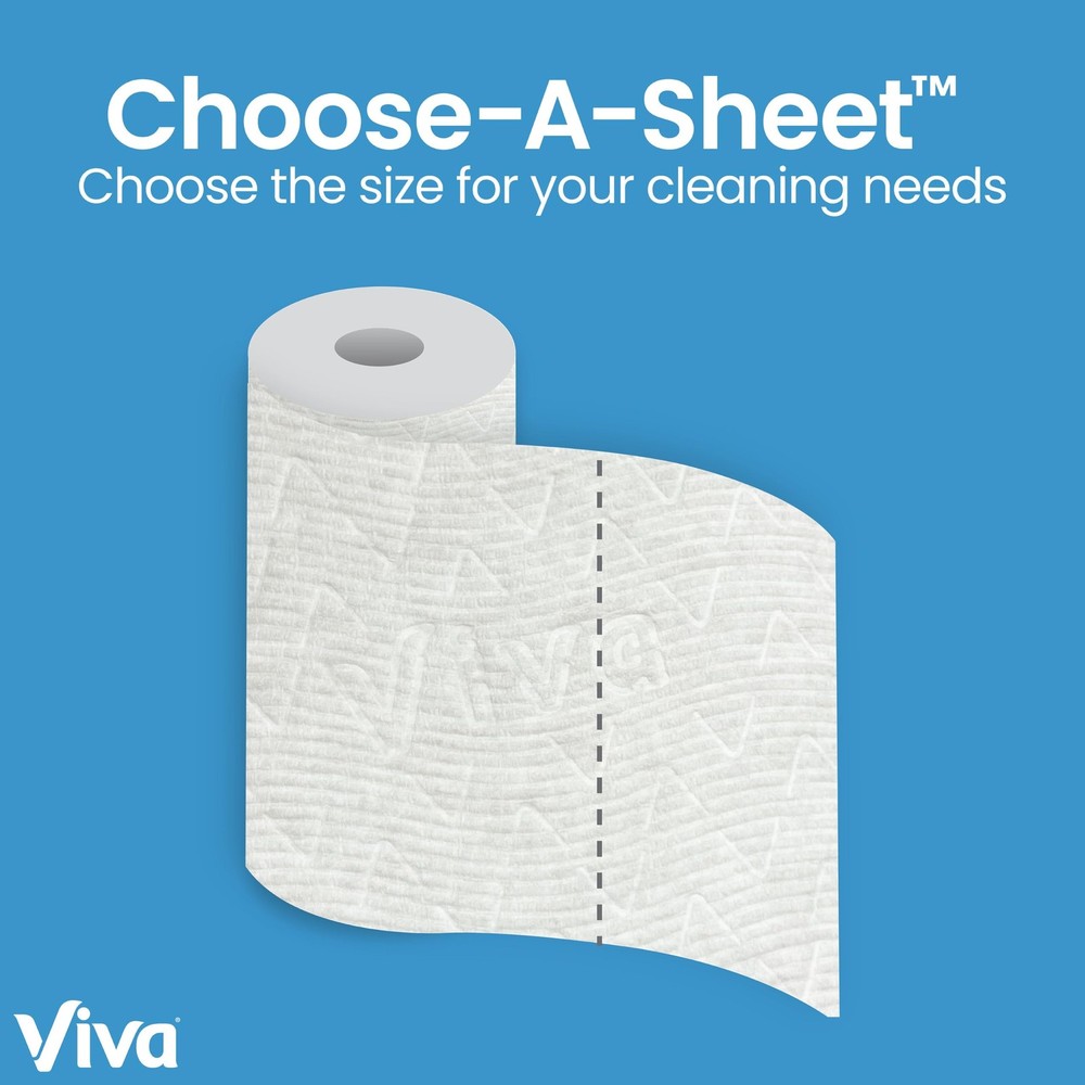Viva Multi-Surface Cloth Paper Towels, Task Size - 12 Super Rolls (2x 6)