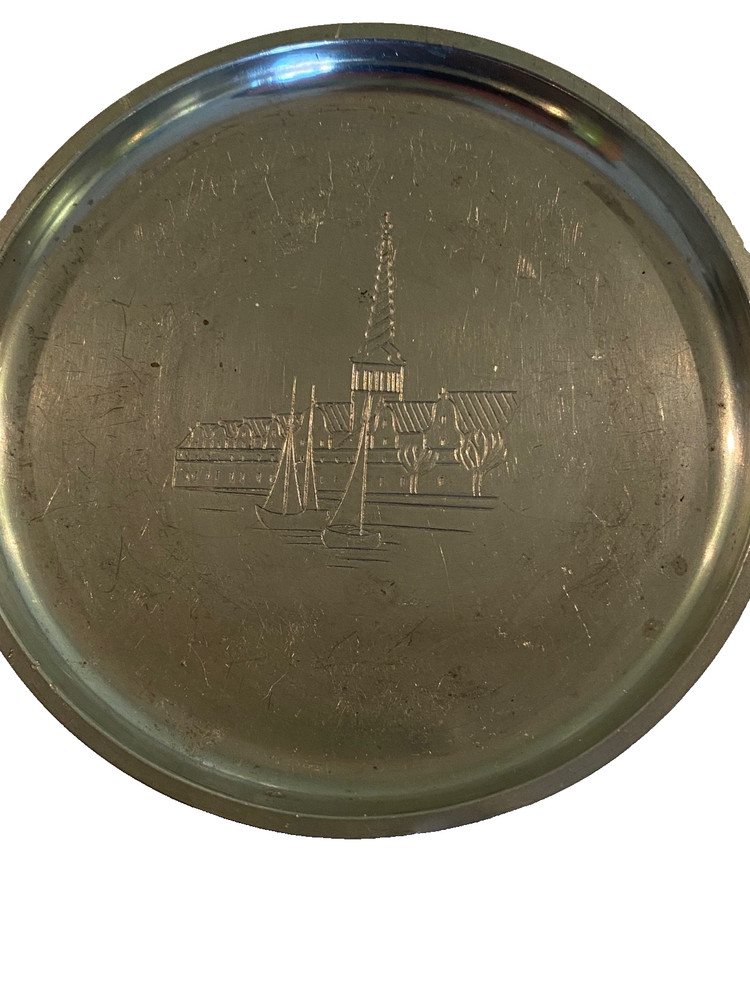 Pair of Vintage Danish JUST Silver Plated Coasters