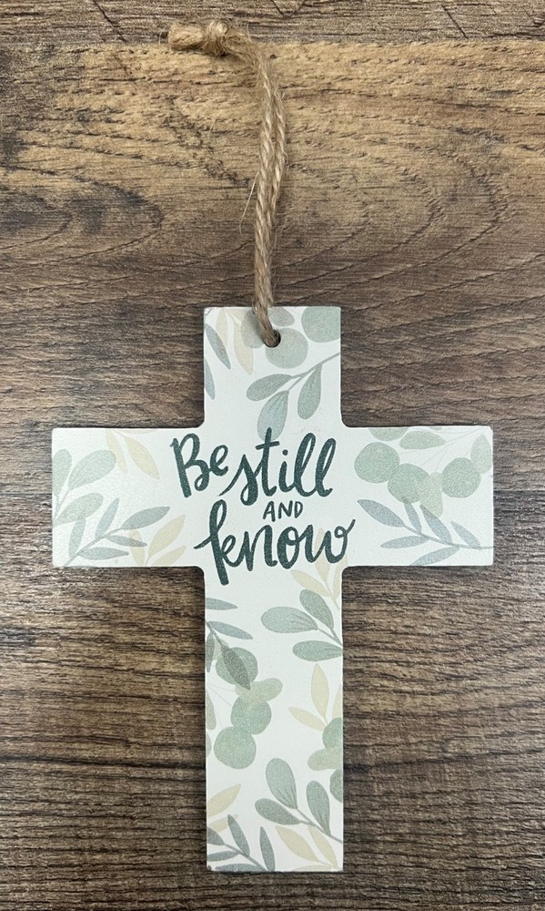 Be Still And Know Wooden Cross 7" x 4"