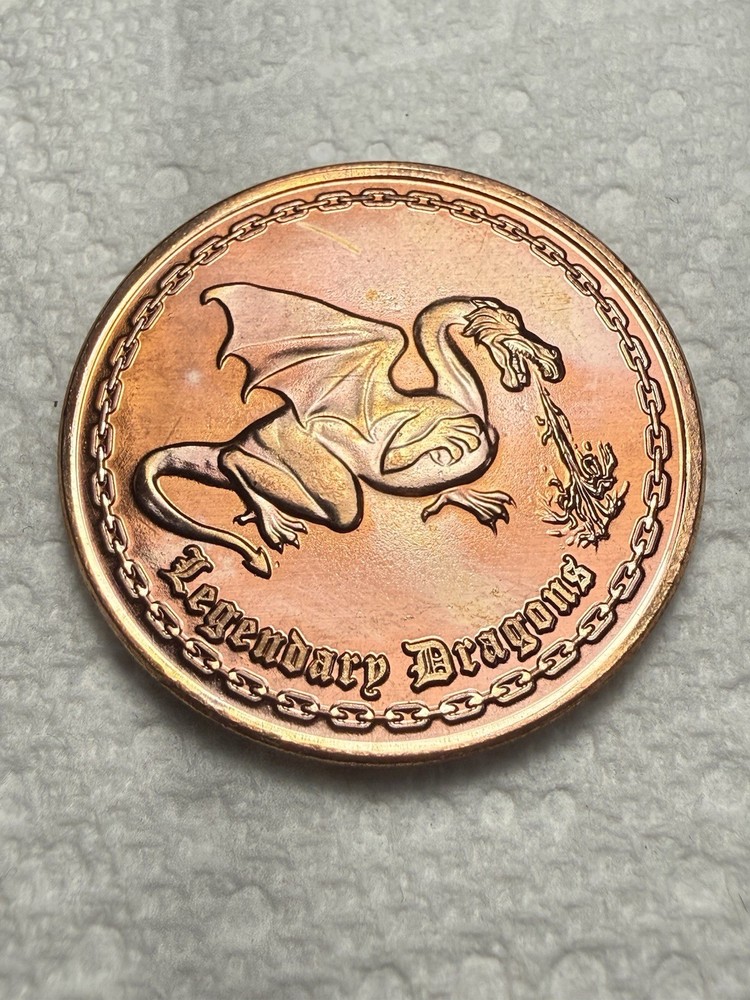 1oz LEGENDARY DRAGON COPPER ROUND