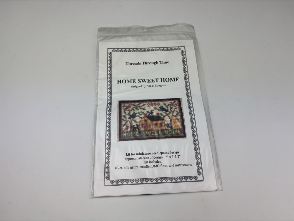 Threads Through Time Home Sweet Home Needlepoint Pattern Kit 6S