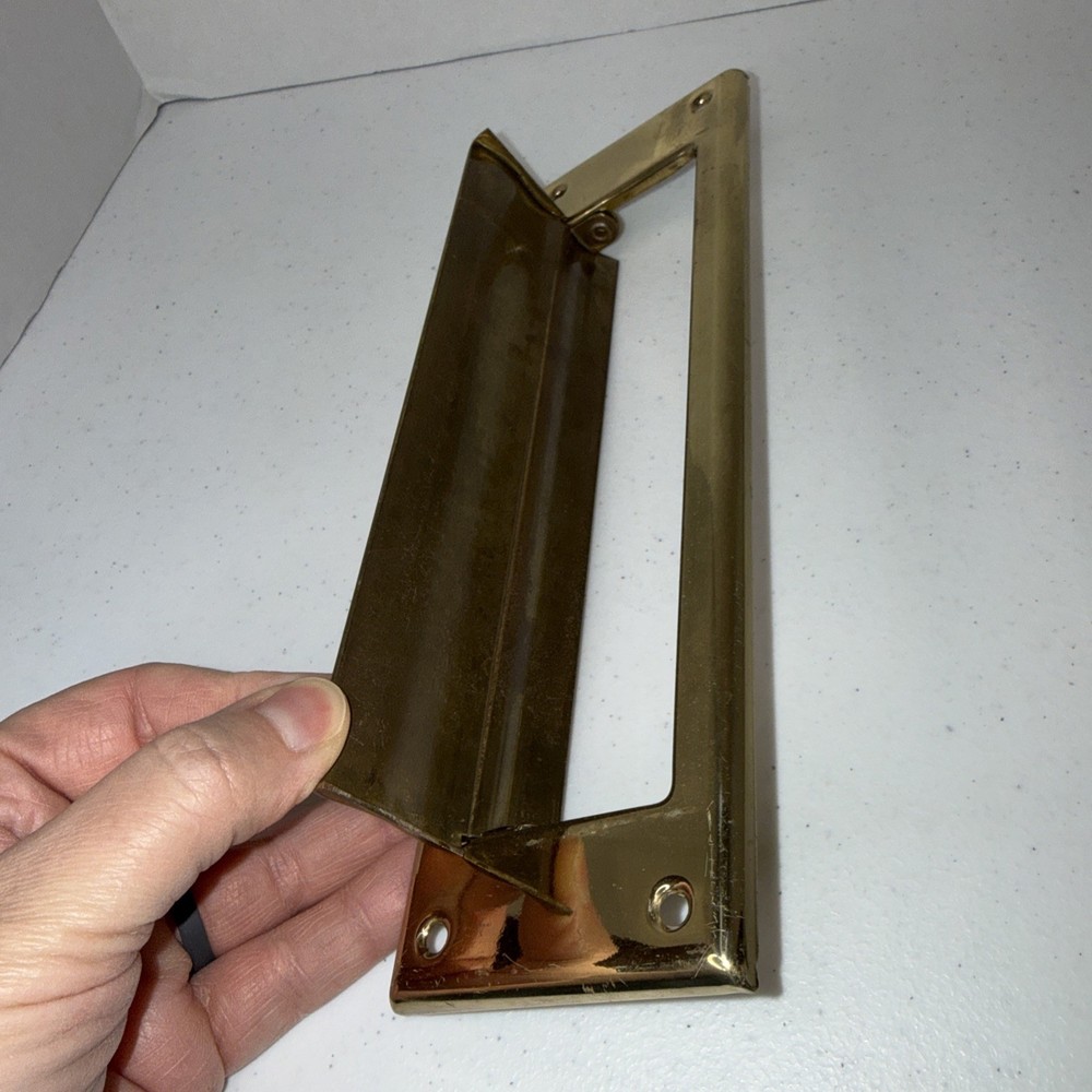 Solid Brass Mail Slot, with Solid Brass Interior Back Plate, 10" x 3", Polished