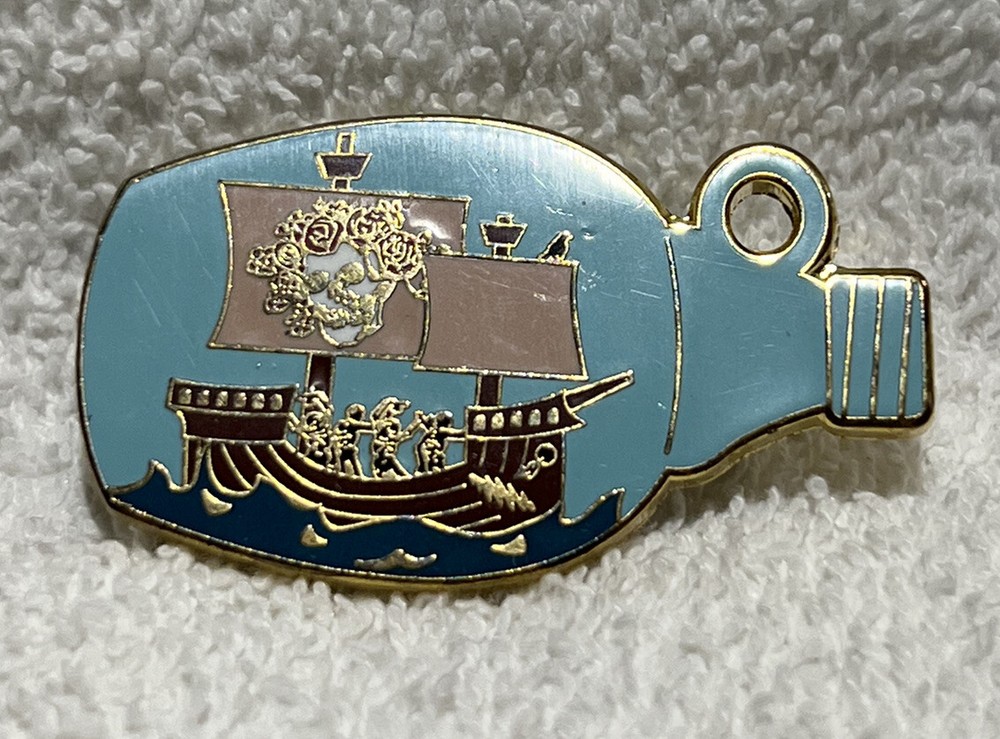 Grateful Dead Pin Pirate Ship In A Bottle