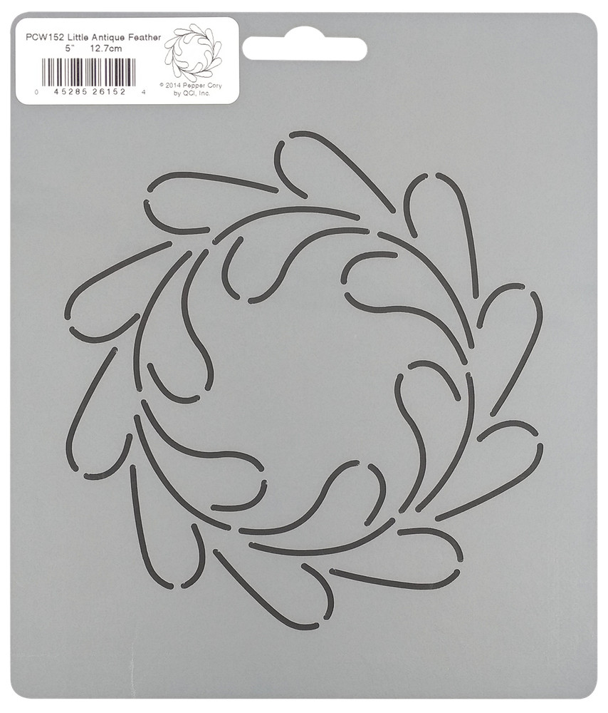 Quilting Stencils Feather Quilt Patterns 5" Circle Feathered Block Hand Template