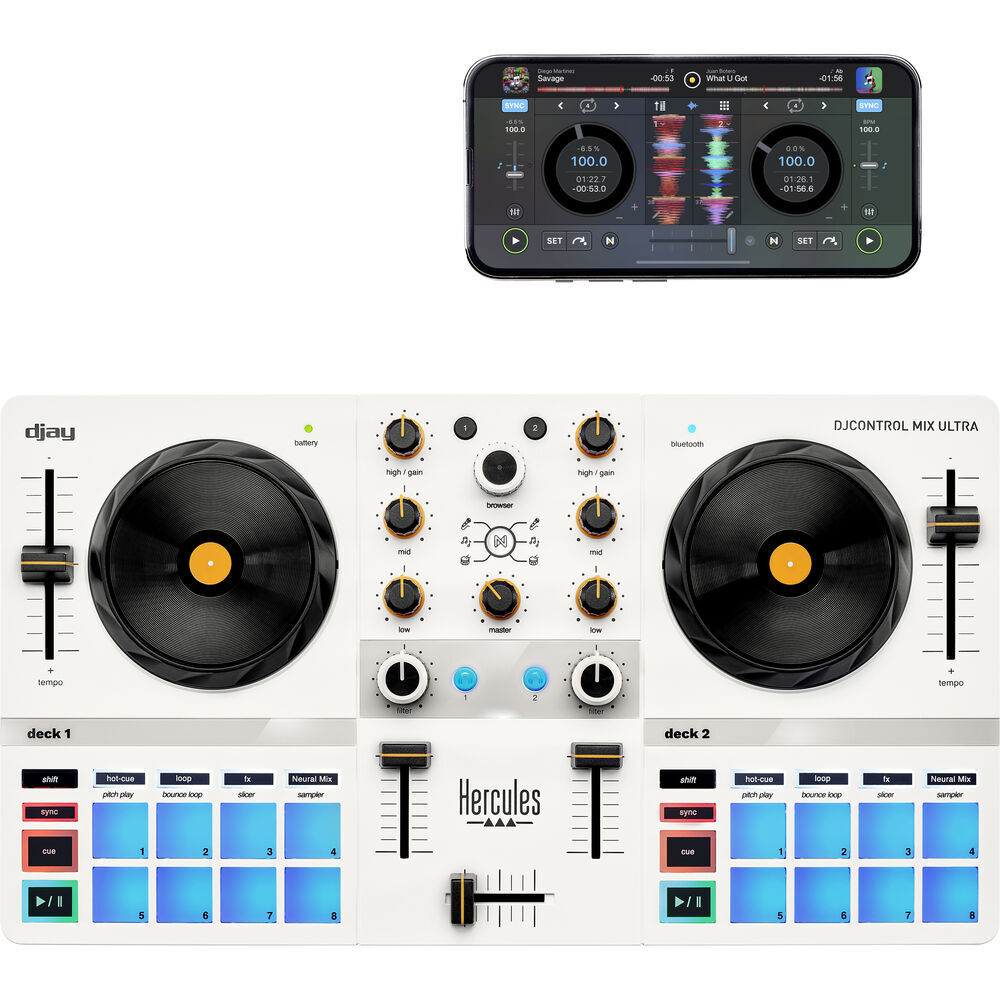 Hercules DJControl Mix Ultra DJ Controller with Protective Cover