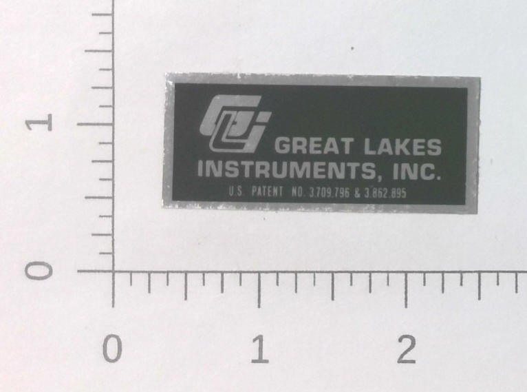 Vintage Great Lakes Instruments Mining Equipment Sticker Decal
