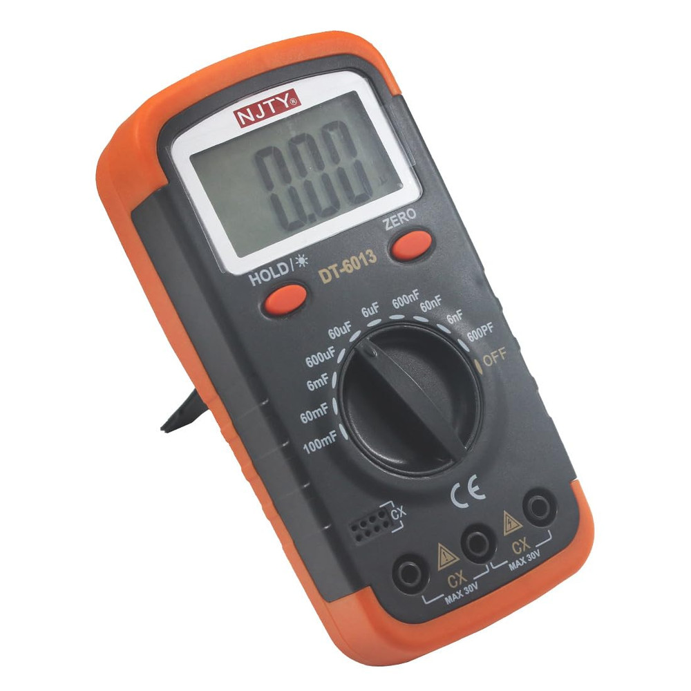 DT6013 Digital Capacitor Meter, 6000 Counts Capacitance Tester Large LCD Screen