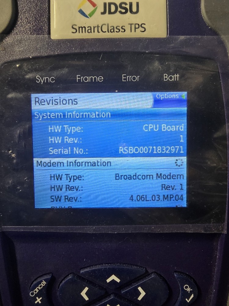 JDSU SmartClass Triple-Play Services (TPS) Bonded ADSL Handheld Cable Test Tool