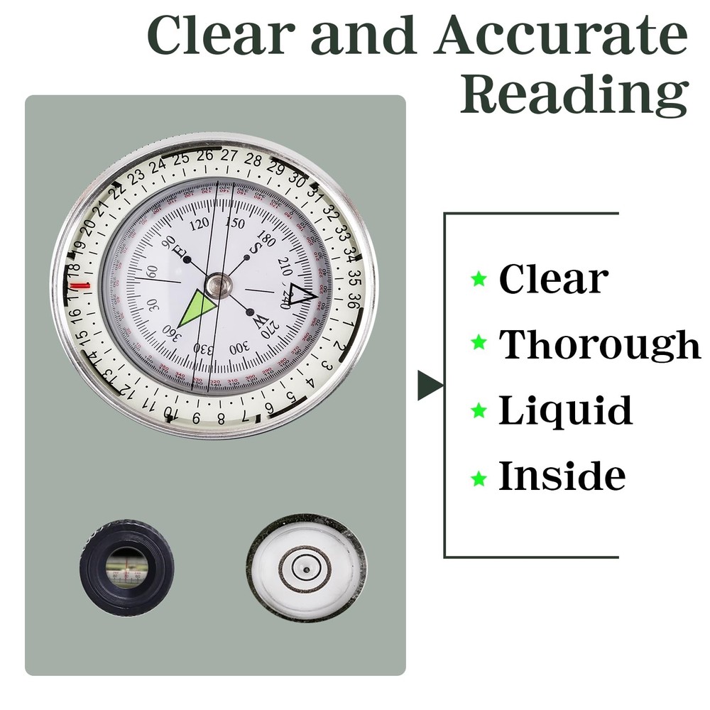 Compasses，Hiking Compass for Survival with ，Waterproof Durable and...