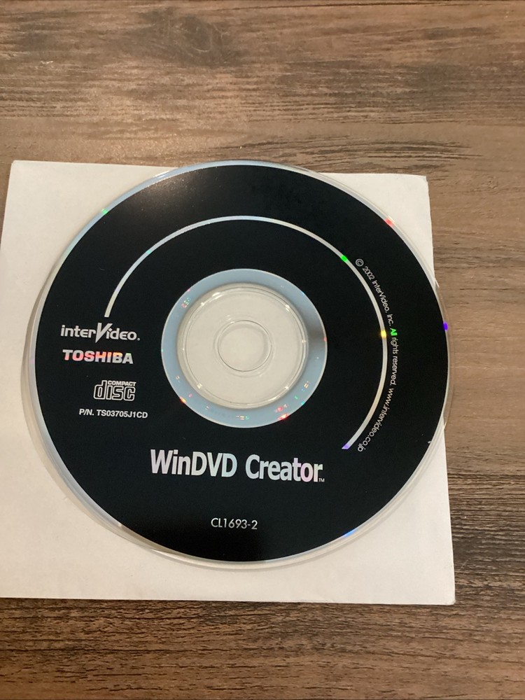 WinDVD Creator CL1693-2 For Toshiba 2002