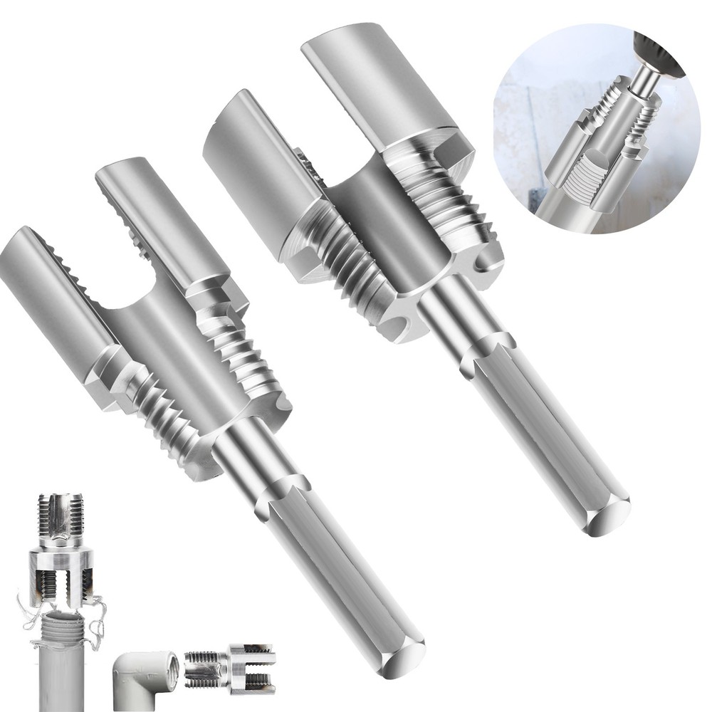 2Pcs 1/2'' 3/4'' Water Pipe Threading Tool Integrated Internal & External Pipe