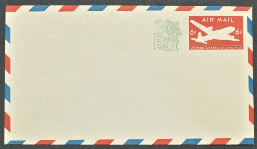1958 US Sc. #UC30a air mail surcharged envelope, type 2, (UPSS AM82) mint, nice