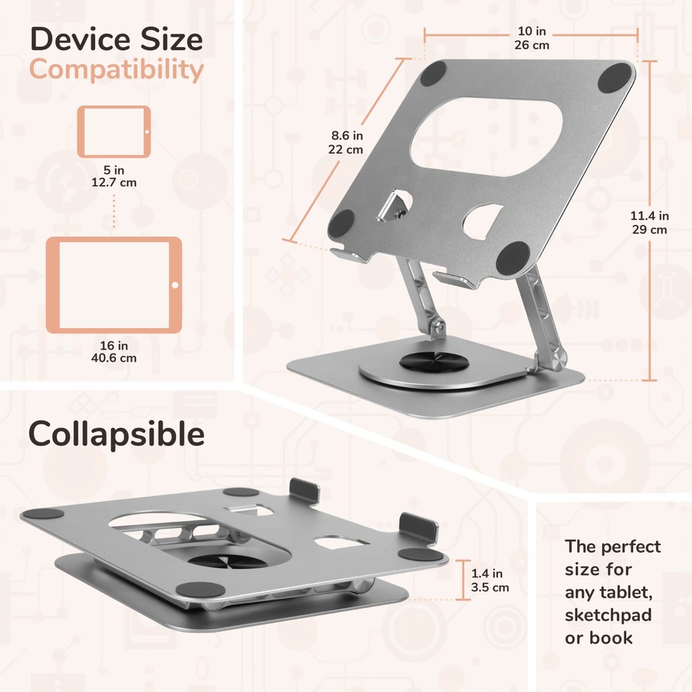 BambooMN Universal Metal Bamboo Book Stand