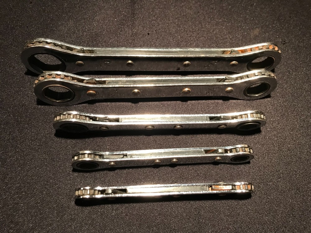 Ratcheting Box End Wrenches - Set of 5