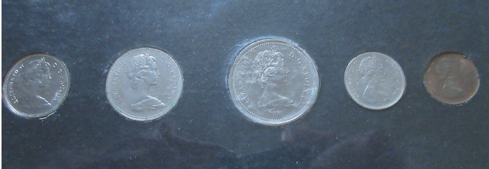 1975 Canada Year Set. 6 UNC COINS RJ