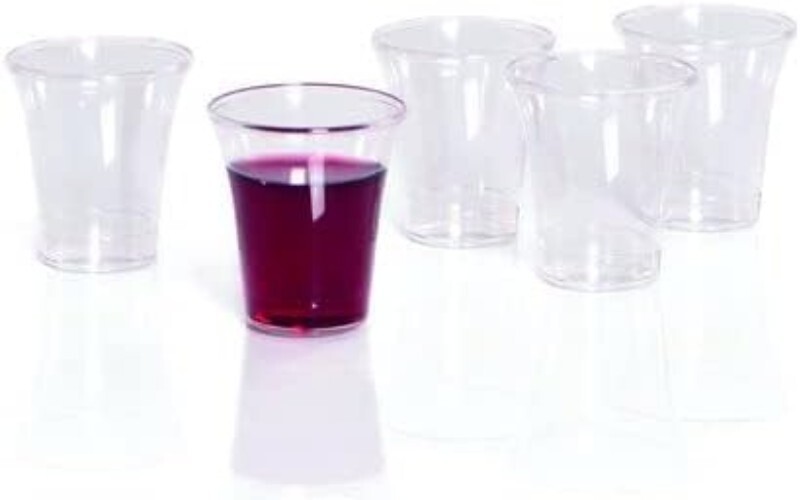 Scratch-Resistant Disposable Communion Cups - Clear Plastic, 1000 Count
