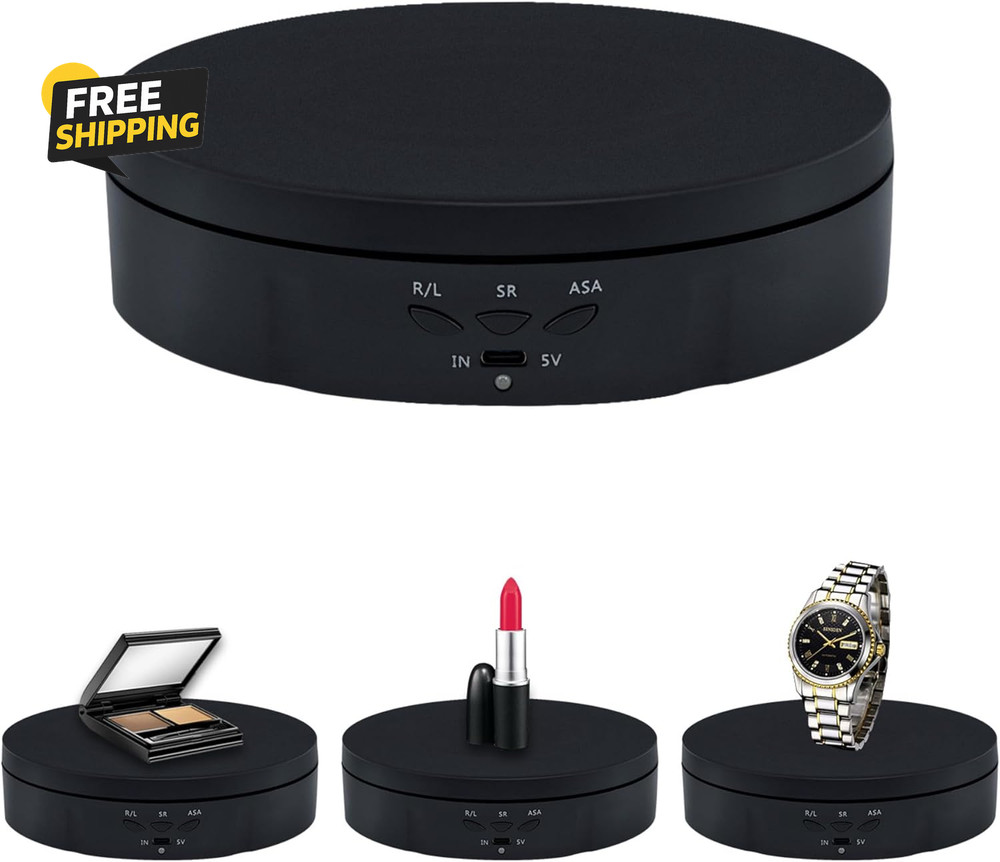 Motorized Rotating Display Stand,5.7Inch 360 Degree