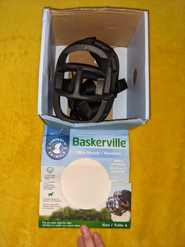 Baskerville Ultra Muzzle for Dogs, Size 6 - Black
