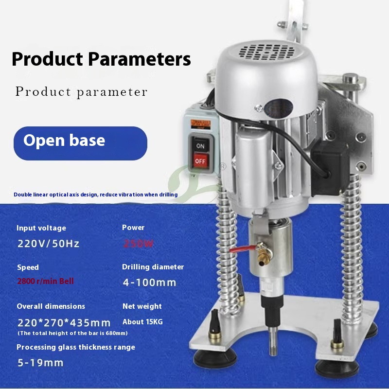 Small Double Column Drilling Machine Ceramic Stone Drilling and Opening Machine
