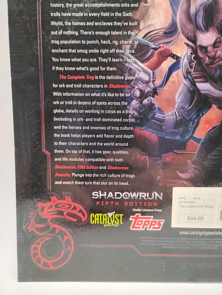 Shadowrun Fifth Edition - The Complete Trog - Runner Resources *NEW*