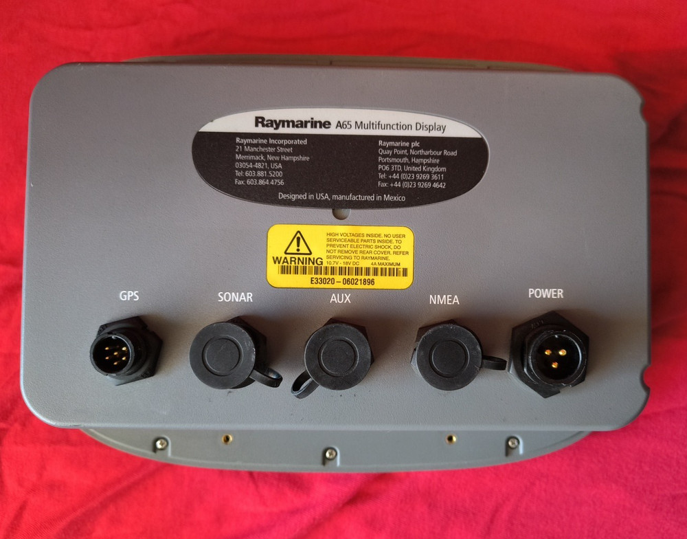 Raymarine A65 Multi Function Display Chartplotter Sonar Color Navionics - E33020