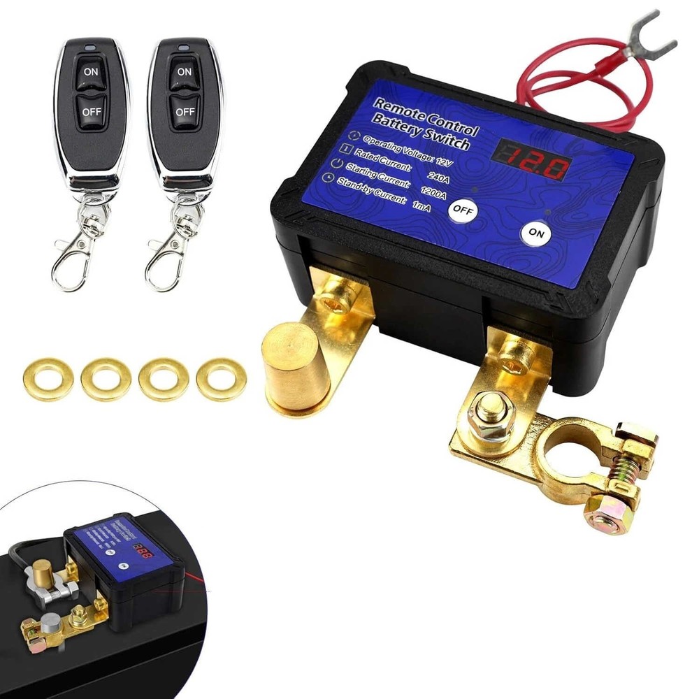 1PCS 12V 240A Remote Battery Disconnect Switch 1200A Instantaneous current