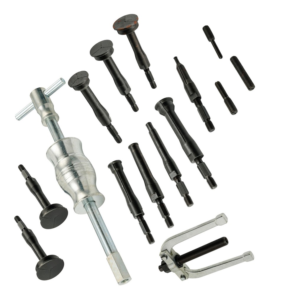 16pc Inner Bearing Blind Hole Remover Extractor Puller Set Pilot w/ Slide Hammer