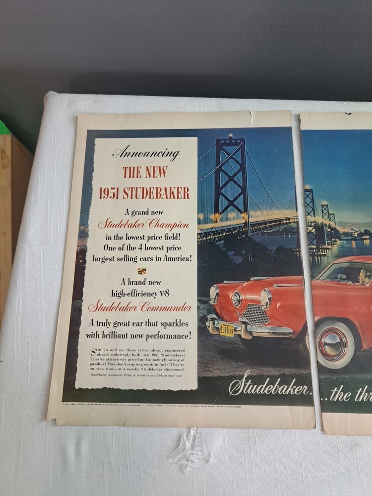 Vintage The New Studebaker Commander V-8 Original Ad