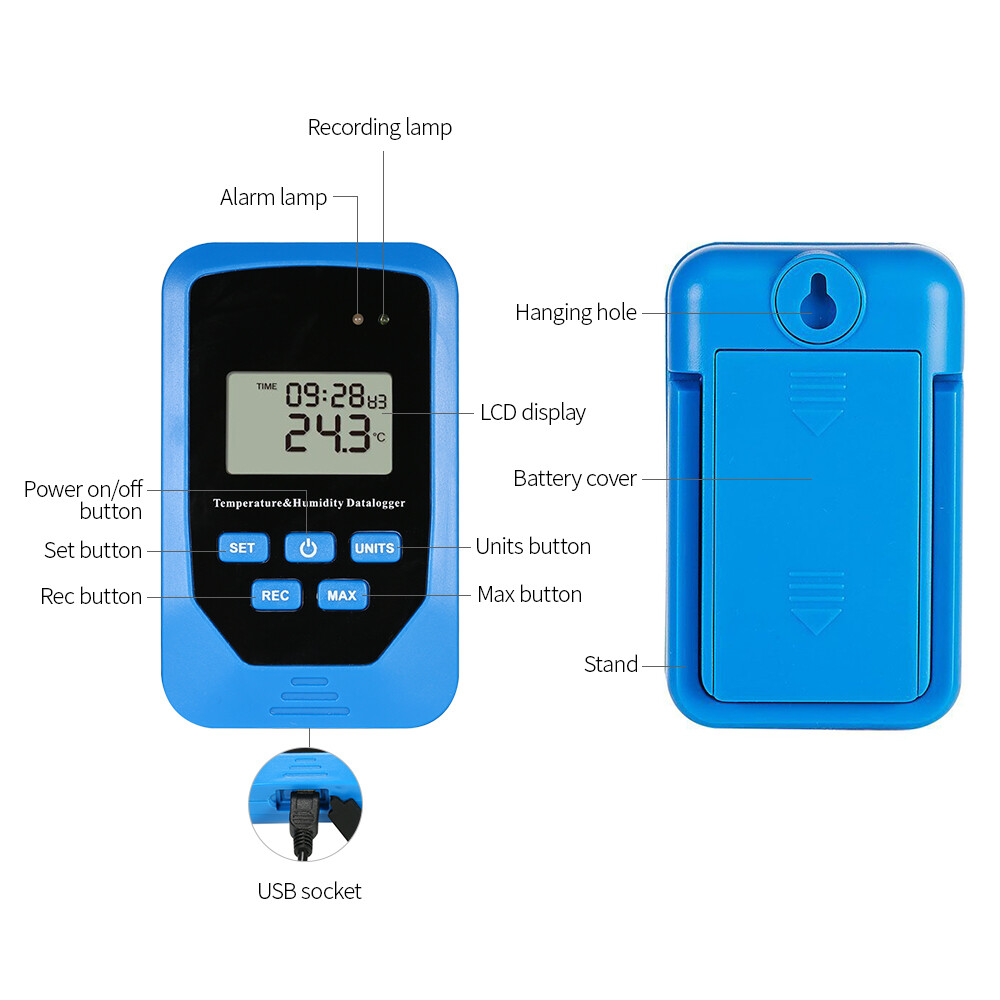 USB Humidity Data Logger RH TEMP Datalogger Recorder C8P1