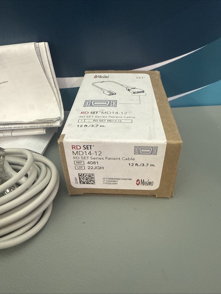Masimo RD Rainbow SET MD20-12 Series Patient Cable 12ft