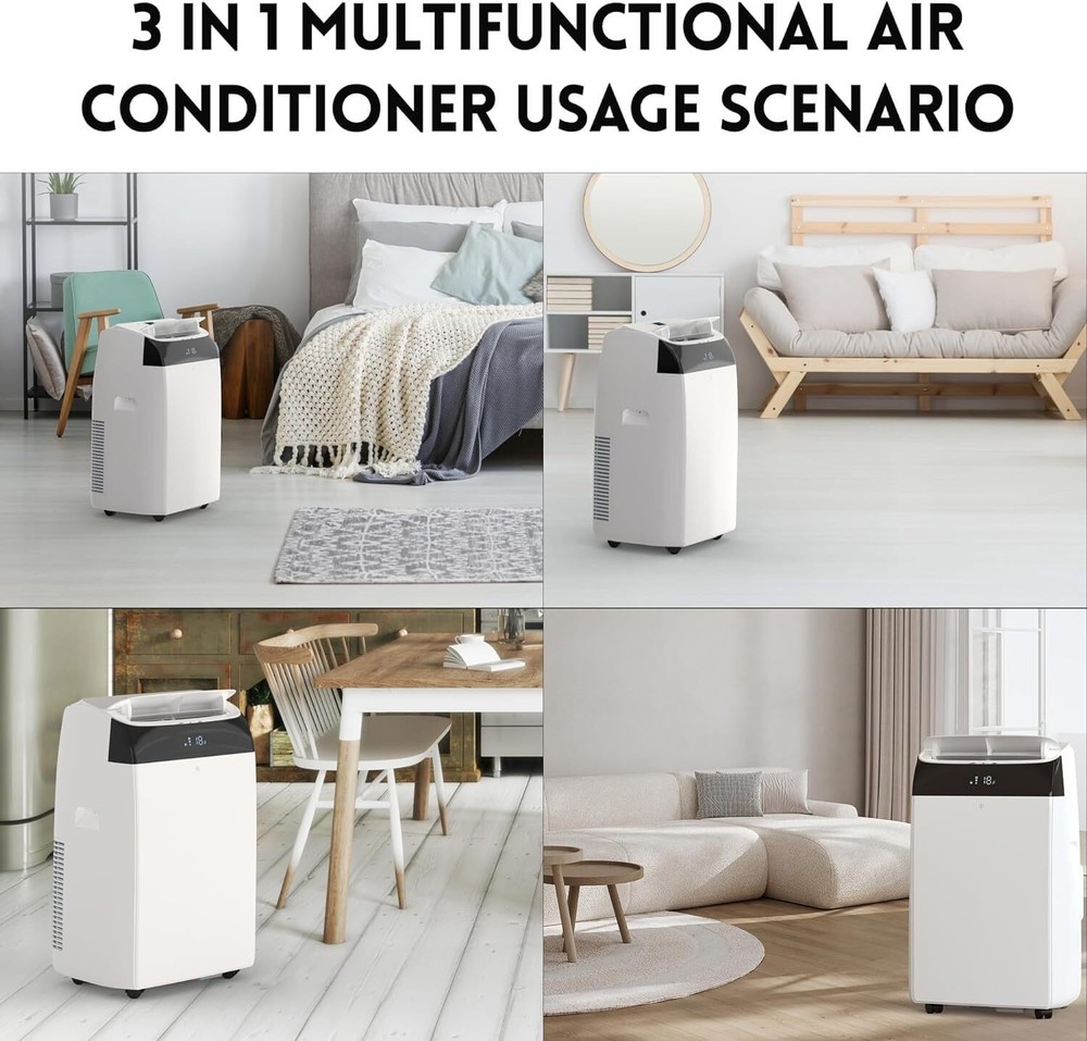 Portable Air Conditioner 12000 BTU 3 in 1 AC Unit Fast Cools Up to 550 Sq.Ft