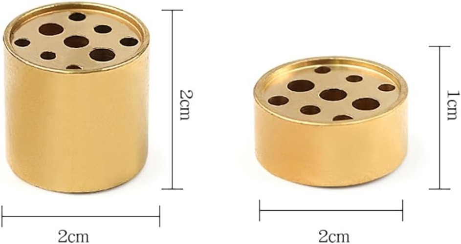 4pcs Copper Incense Holders, 9-Hole Multi-Hole Incense Stick Bases, Small Ret...