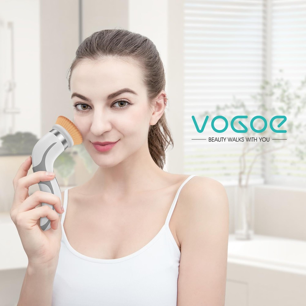 Facial Cleansing Brush-Spin Face Scrubber Exfoliator Rechargeable, 2-Speed Ro...