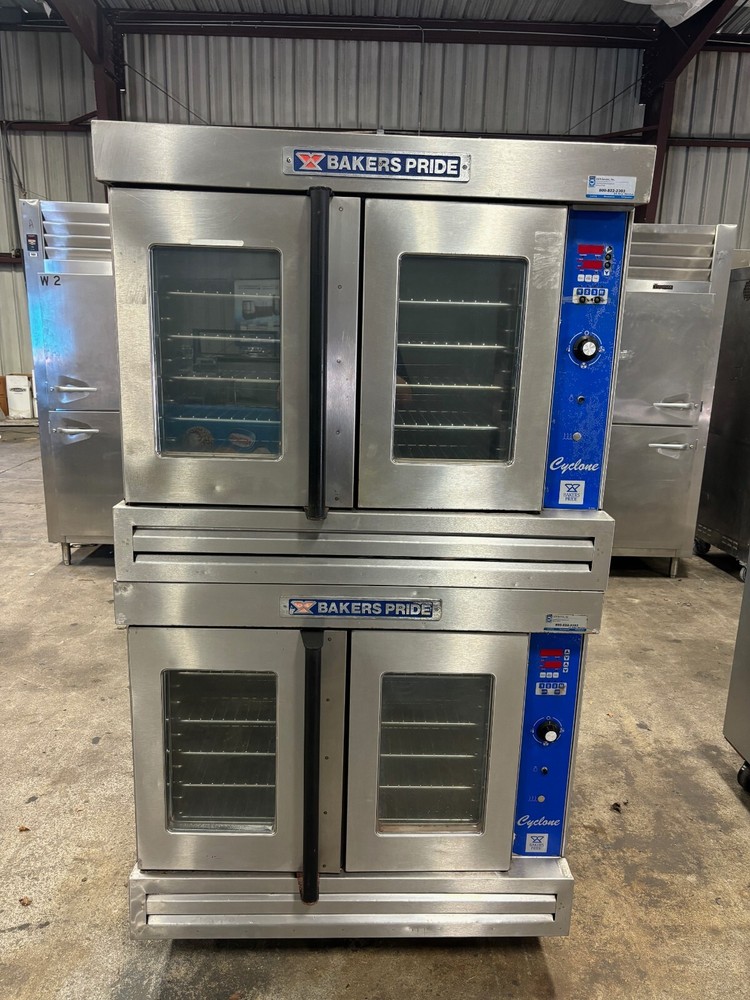BAKERS PRIDE DOUBLE STACK GAS OVEN CYCLONE SERIES