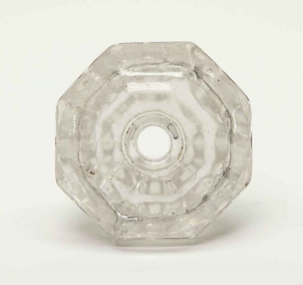 4; Glass Cabinet Knobs Clear Glass Drawer Pulls Depression Era Style w/Hardware