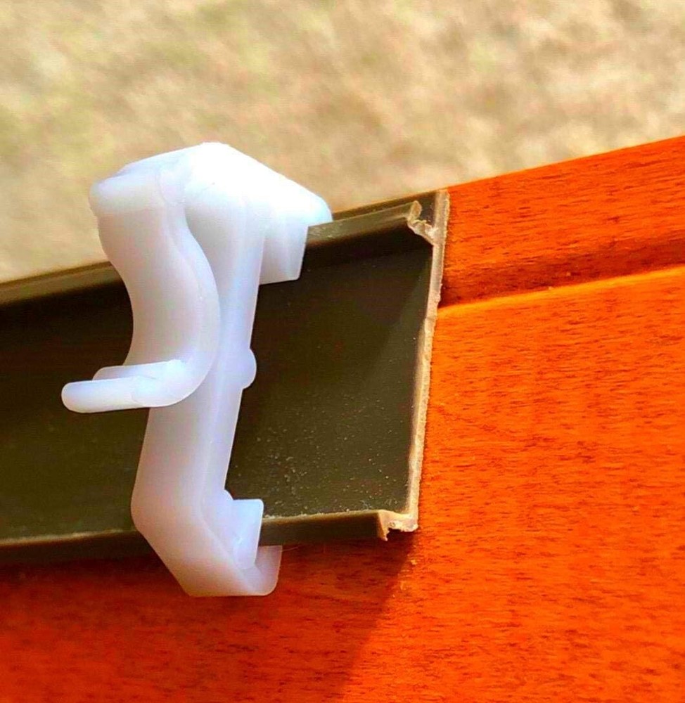 20pcs Hidden Valance Clips - 1" Mini Window Blinds Clips - White Plastic Valance