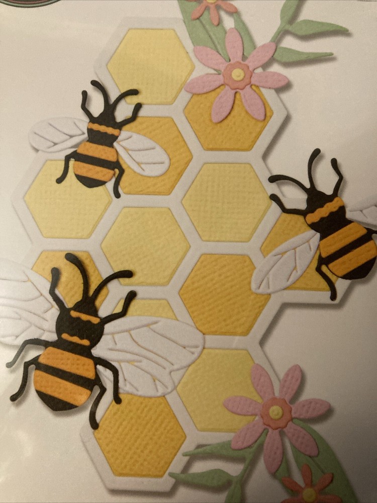 Sizzix Thinlits- Bee Hive-665880-Olivia Rose-honey,nature,spring, Bees