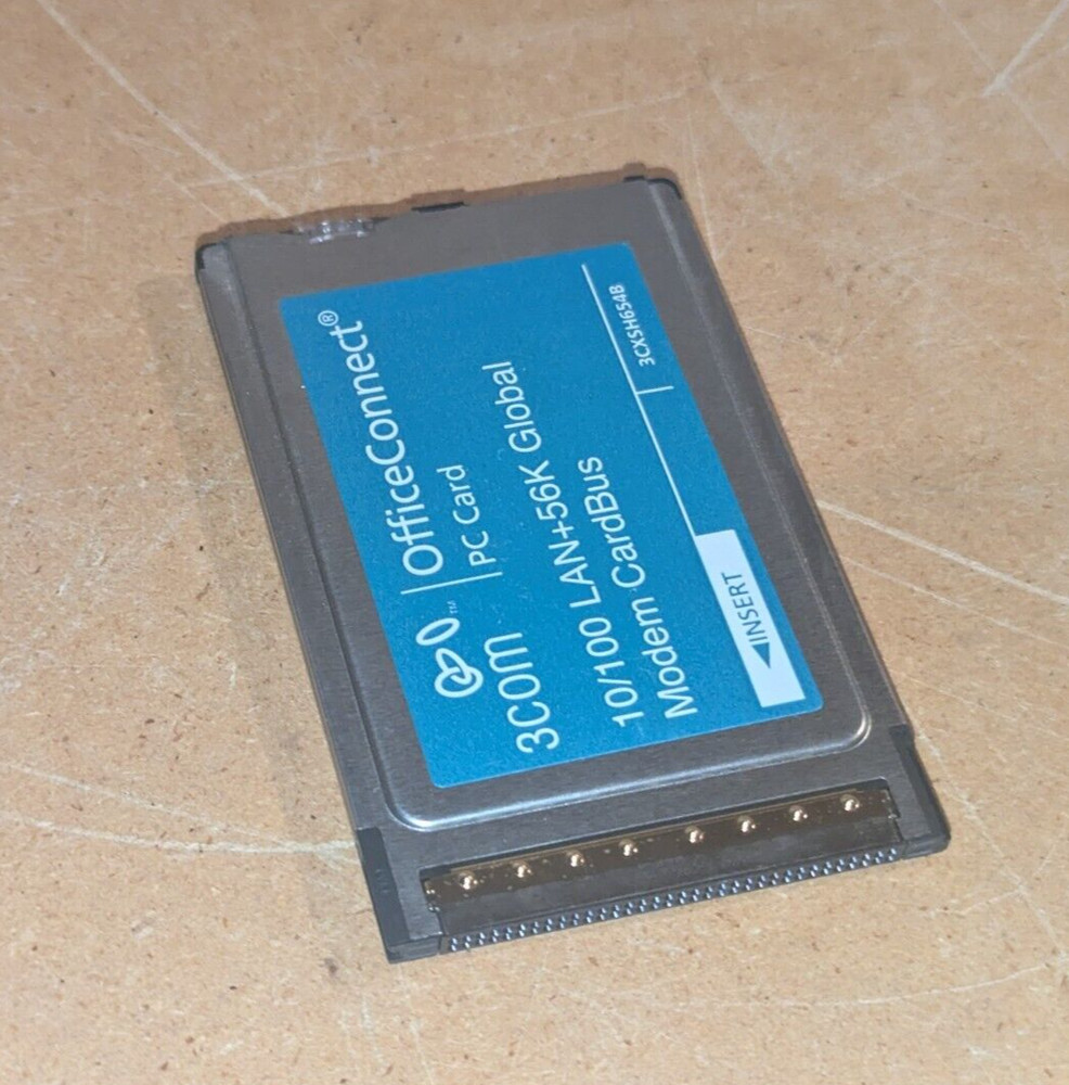 VTG 3Com Office Connect 10/100 LAN PC Card Modem XJACK