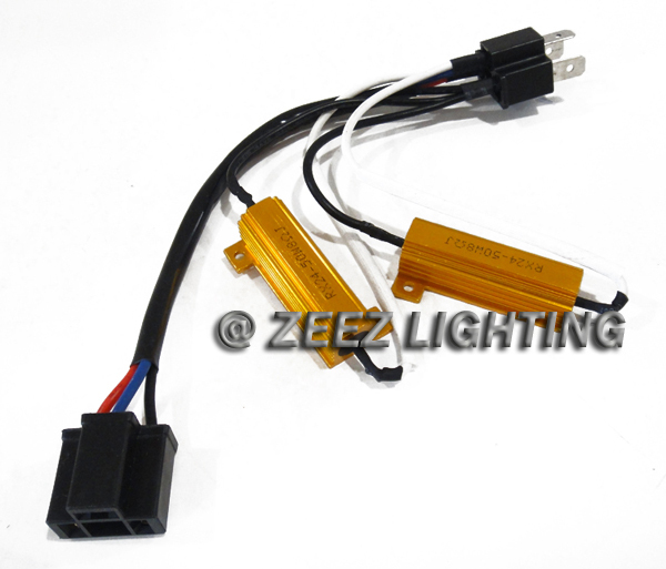H4/9003 HID Resistor Decoder Anti-Flicker Bulb Out Error Free Warning Canceller