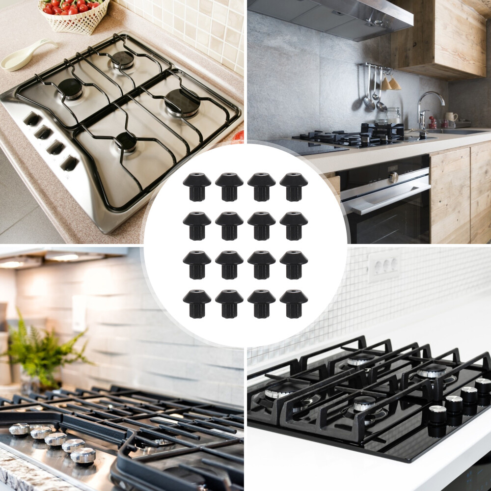 48Pcs Gas Range Burner Grate Replacement Rubber Feet Accessories