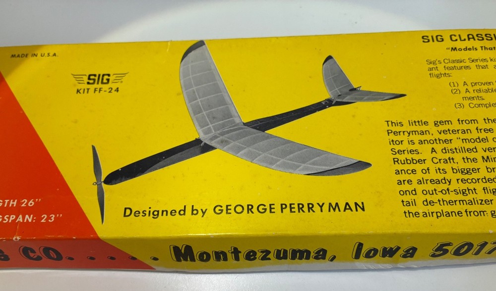 SIG Mini Maxer 26" Wingspan Free Flight Model Airplane Kit