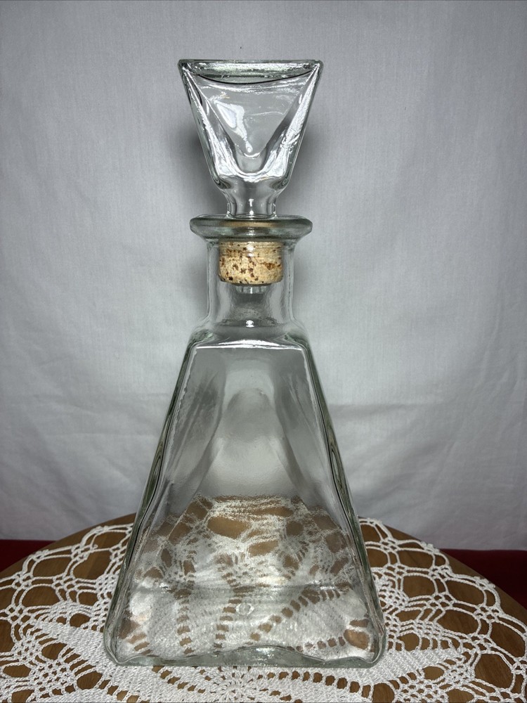 Unique Triangular Mid Century Liquor Bottle Marked 55 11 76