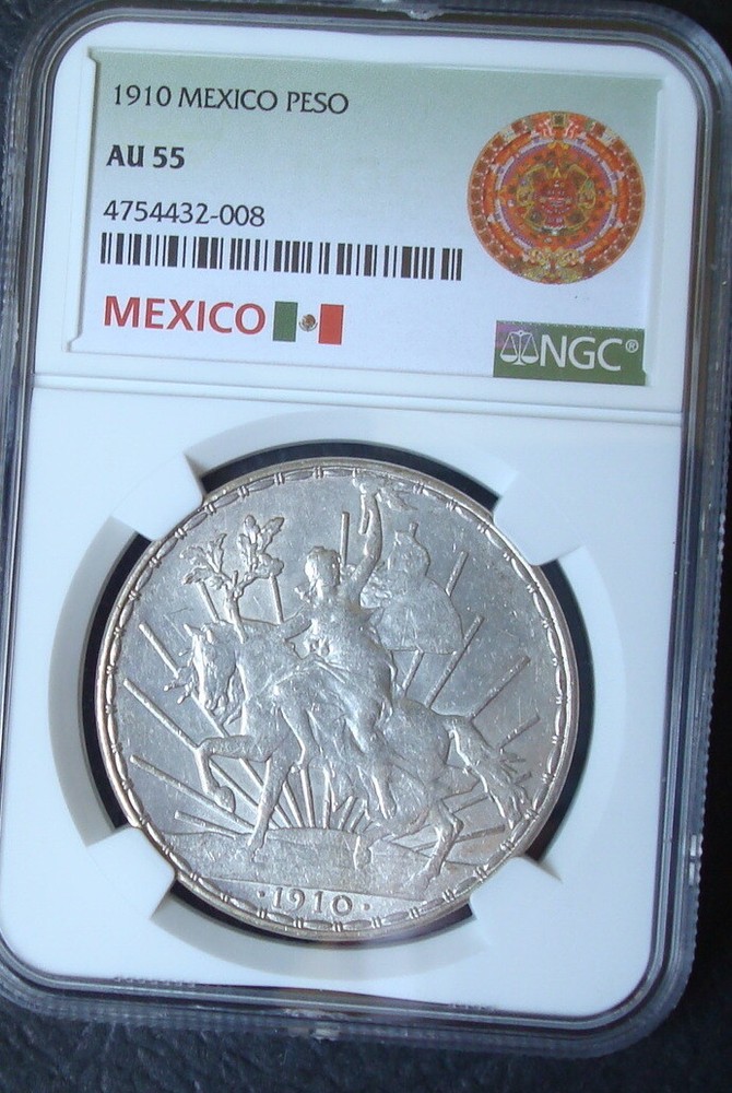 1910 Mexico Peso Silver Beautiful Coin