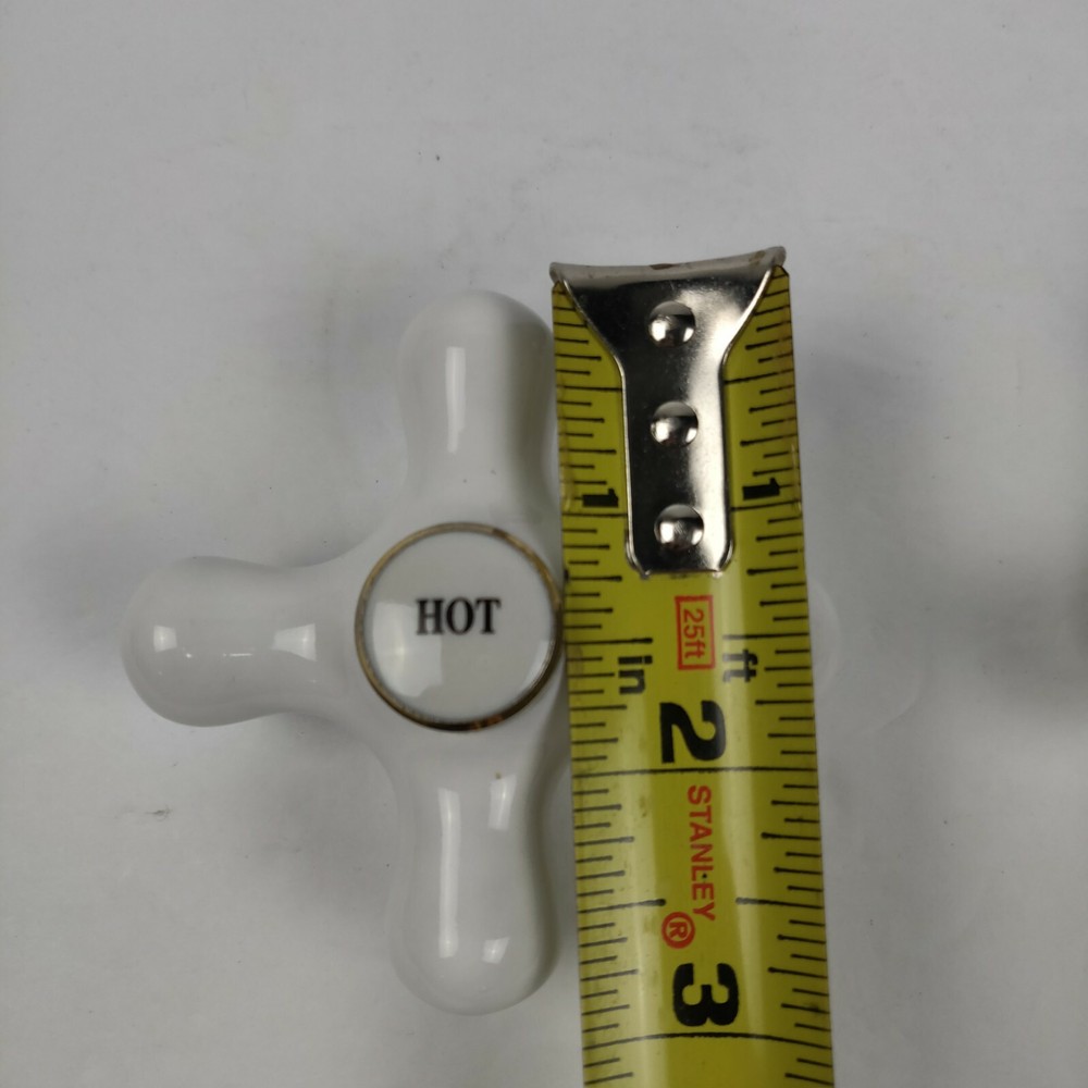VINTAGE CERAMIC DELUXE BATHROOM HOT & COLD - HANDLES