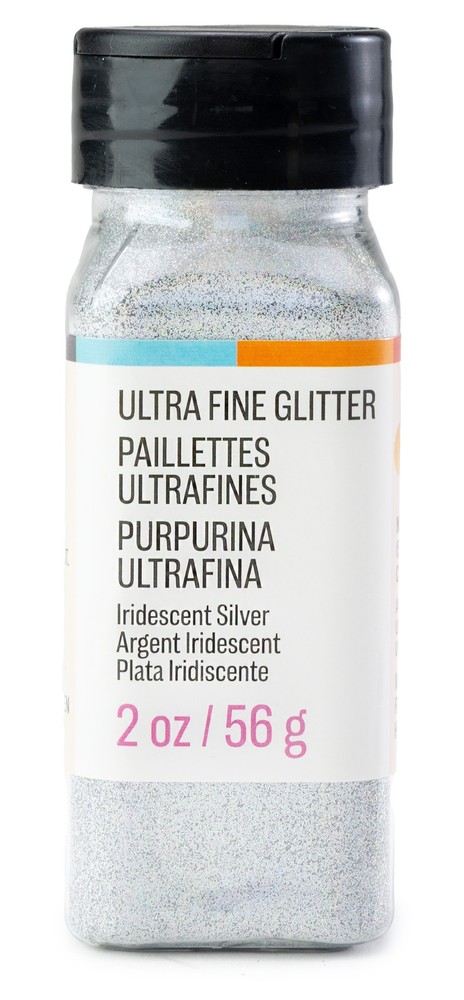 CousinDIY Extra Fine Glitter 2oz-Iridescent Silver