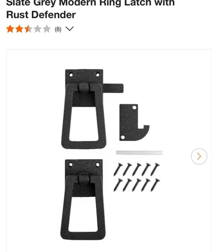 Everbilt Slate Grey modern ring latch with rust defender