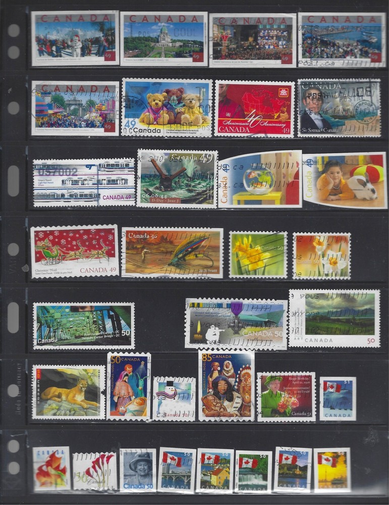 Canada 2004-2009 Used Collection 137 Different Stamps, $55