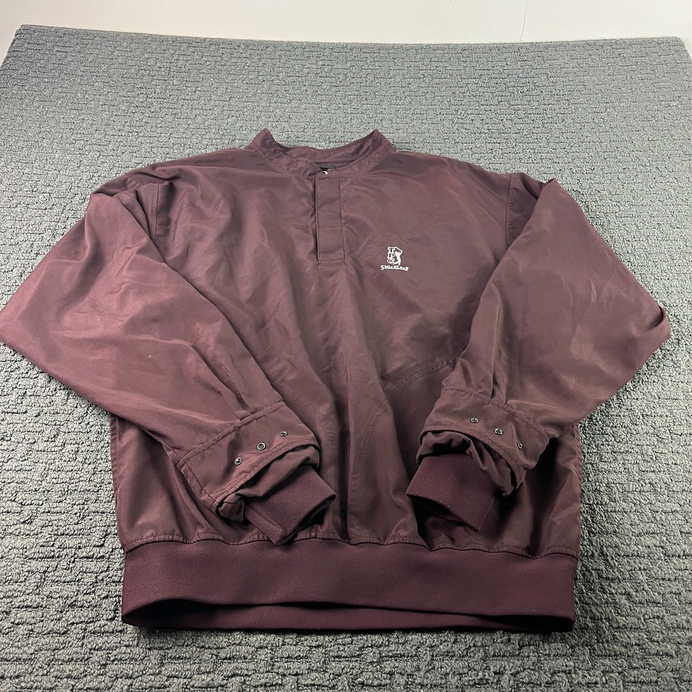 Zero Restriction Jacket Mens L Burgundy Red Windbreaker Golf Outerwear Pullover