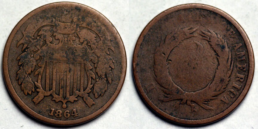 1864 Two Cent Piece